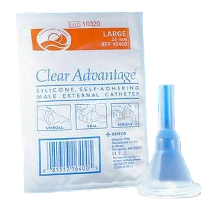 Clear Advantage Silicone Self-Adhesive Male External Catheter with Aloe Vera