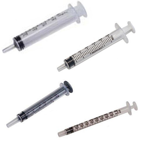 Monoject Oral Medication Syringes with Catheter Tip, 1, 3, 6 and 10 mL