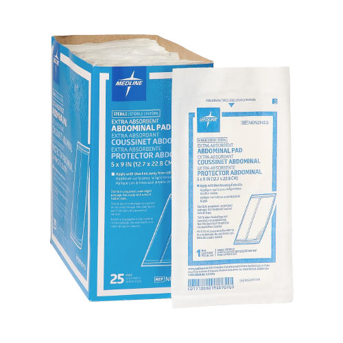 Medline ABD Pads - Latex Free & Sterile - Absorbent Abdominal Pads