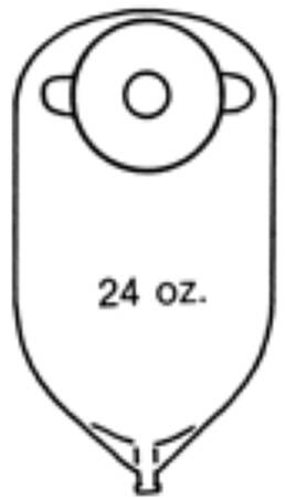 1-Piece Post-Op Adult Urinary Pouch Precut 7/8" Round 7/8 Inch Stoma - 8257