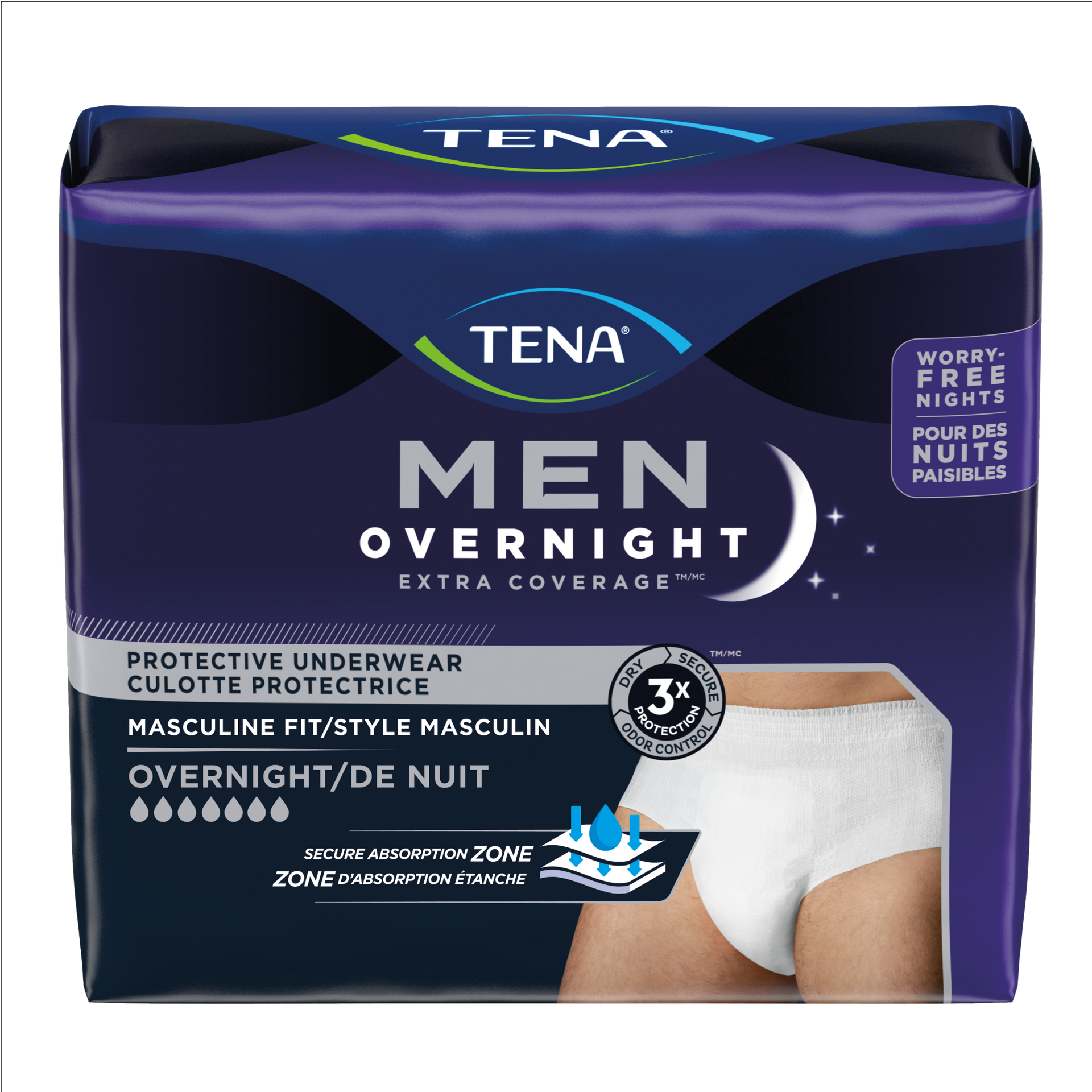 TENA MEN Extra Coverage Overnight Underwear