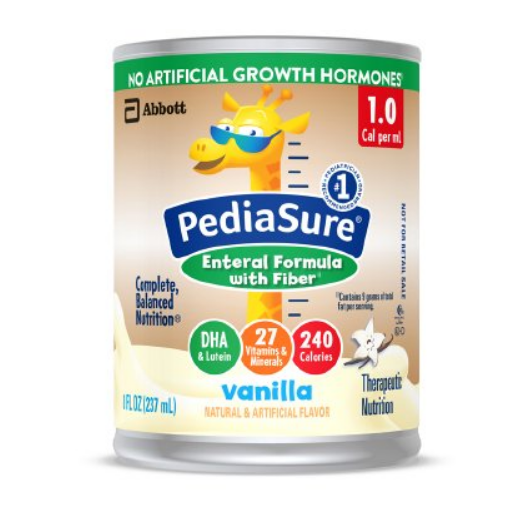 PediaSure 1.0 Cal with Fiber Enteral Formula, 8 oz Can Vanilla Flavor 