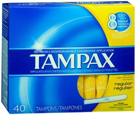 Tampax Regular Absorbancy Individually Wrapped Tampons - 7301022110