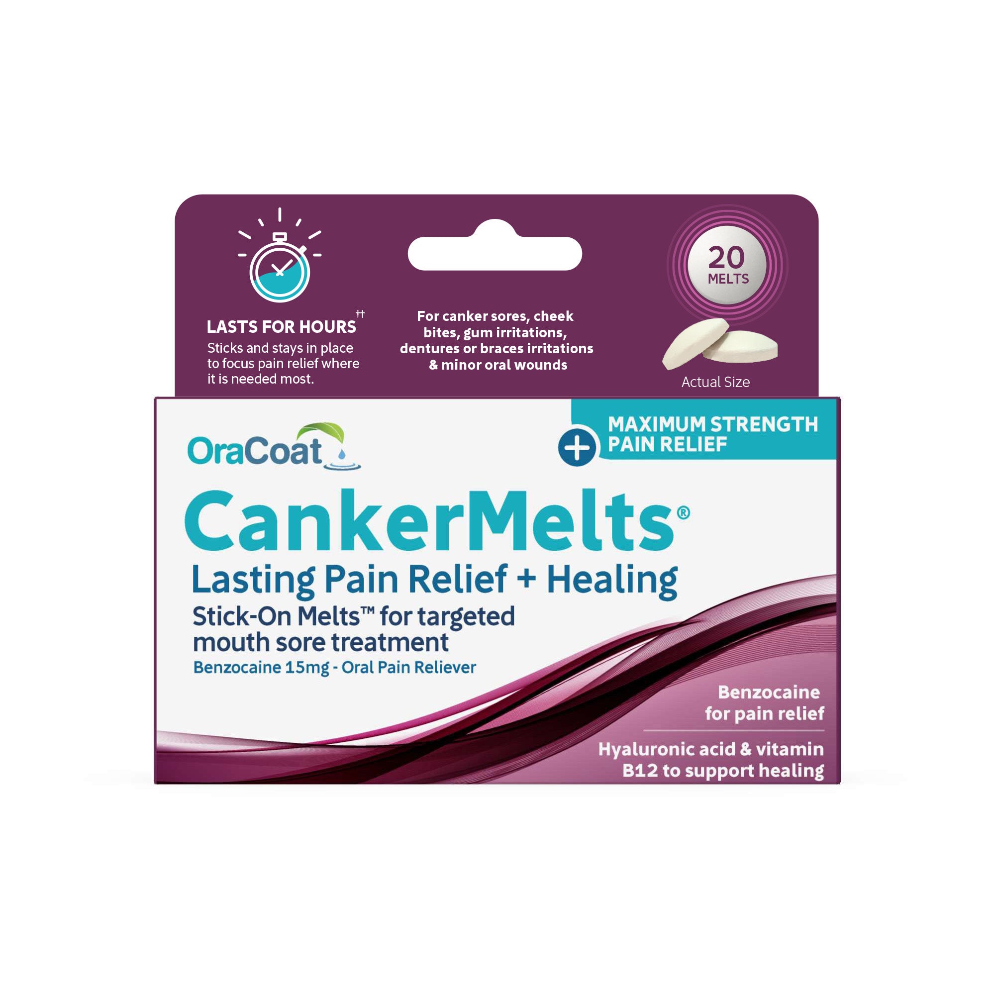 Oracoat CankerMelts Stick-On Melts Sore Treatment