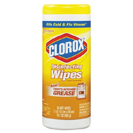Wipes Clorox Disinf Lemon 35/Pk 12Pk/Cs Salfld - 1594