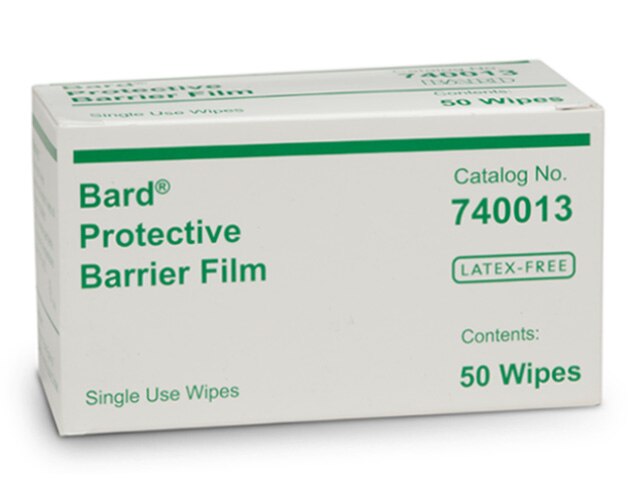 Bard Protective Barrier Film Wipes - 50 Individually Wrapped Wipes