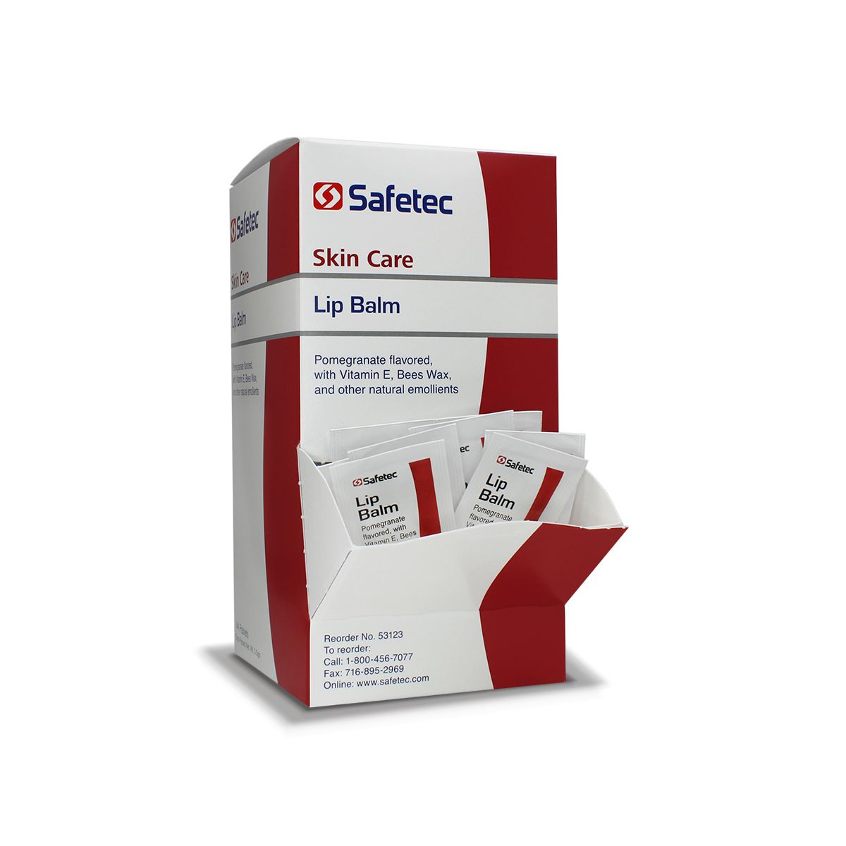 Safetec Pomegranate Flavor Lip Balm - 0.5 g Packets