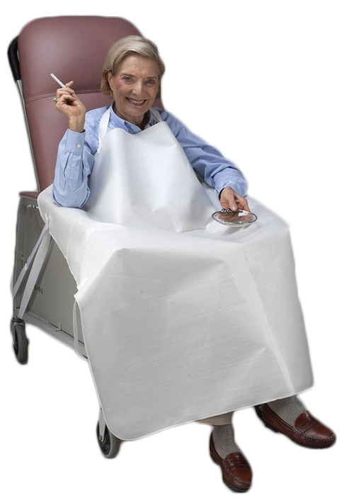 Geri-Chair Smokers Apron with No-Flame Fabric