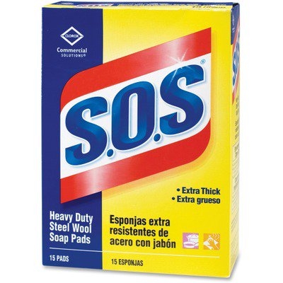 Pad Soap Sos Stlwool 2.5D 15Ea/Pk 12Pk/Cs Saalfeld - 88320
