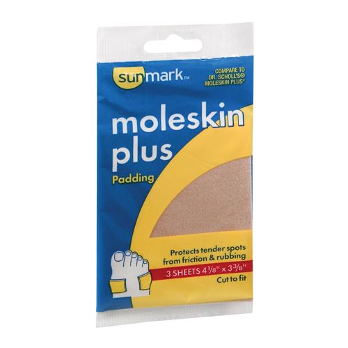 sunmark Adhesive Moleskin Pad 4-1/8 X 3-3/8 Inch - 01093904433