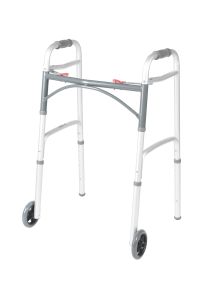 Heavy Duty Bariatric Two Button Walker with Wheels