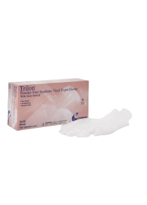 Trilon Smooth Vinyl Exam Gloves - Powder Free
