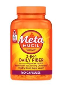 Metamucil 3-in-1 Daily Fiber - 160 Capsules