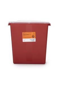 3 Gallon Red Medi-Pak Sharps Disposal Container with Horizontal Entry Lid 101-8710