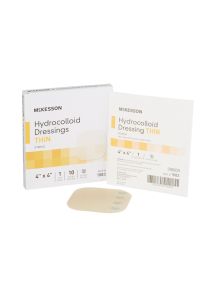 McKesson Hydrocolloid Dressing Thin 4 x 4 Inch - Sterile