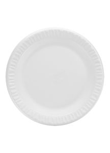 Saalfeld Plain White Styrofoam Plate - 9PWCR