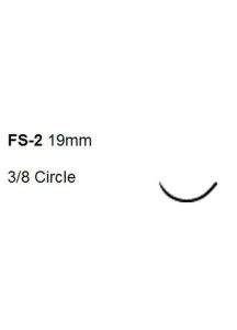 Suture with Needle Ethilon Nonabsorbable Black Monofilament Nylon Size by Johnson & Johnson