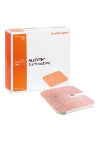 Allevyn Tracheostomy Dressing, 3.5 x 3.5 Inch, Non-Adhesive, Smith & Nephew Allevyn Tracheostomy, Polyurethane Foam