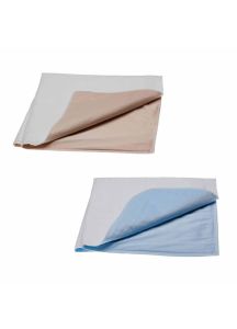 Blue and tan underpads
