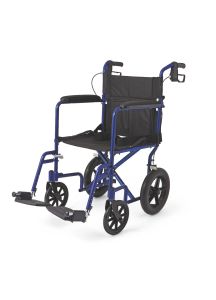 Medline Aluminum Transport Chair with 12 Inch Wheels