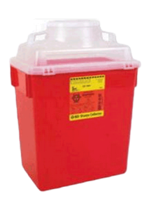 6 Gallon Stackable Red BD Sharps Container with Clear Top