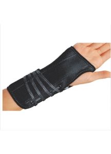 Lace-Up Cinch-Lock Wrist Splint, Suede/Flannel
