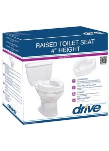 Raised Toilet Seat with Lock and Lid