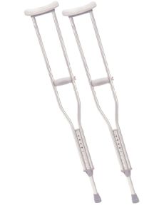 Walking Crutches Aluminum with Comfortable Underarm Pad and Handgrip