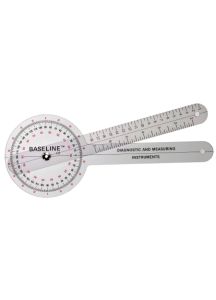 Baseline Transparent Plastic Goniometer by Fabrication Enterprises - 12 Inch