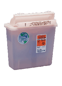 5 Quart Red RENEWABLES Sharps Container with Counterbalance Lid 8507MW