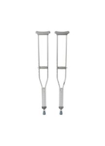 McKesson Aluminum Frame Child's Underarm Crutches Push Button / Wing Nut Adjustment