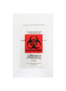 McKesson Biohazard Specimen Transport Bag with Zip Closure, 6x9 Inch, 2 mil