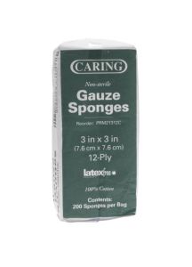 Caring PRM21312C  Gauze Sponge 3x3 Inch 12 Ply