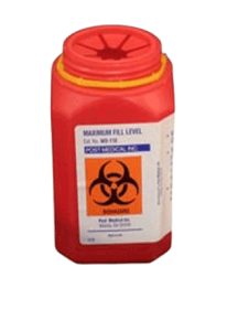 1 Quart Red Sharps Container with Locking Top WD-110