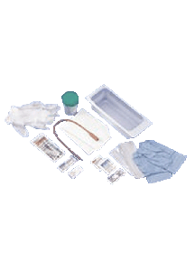 Intermittent Catheter Tray with 14 French Red Rubber Catheter