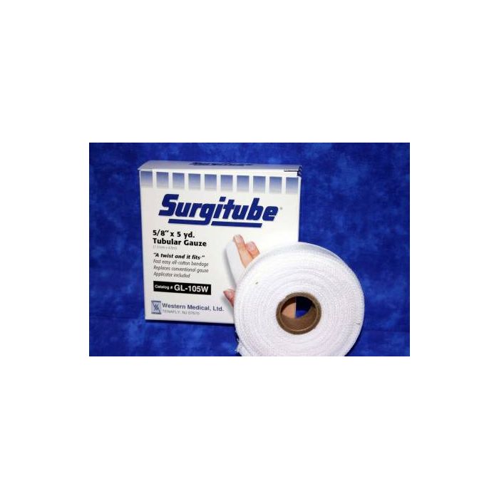 Surgitube Tubular Gauze Bandage, Size 1 White, 5/8" x 5 yds. (Small