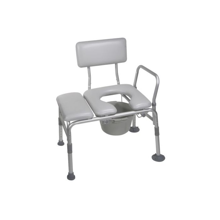 Padded Seat Transfer Bench with Commode Opening by Drive Medical ...