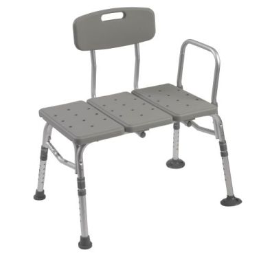 Plastic Transfer Bench with Adjustable Backrest