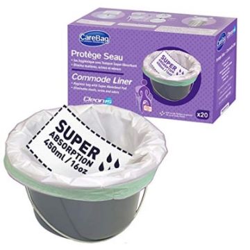 Cleanis Carebag Commode Liner with Super Absorbent Pad