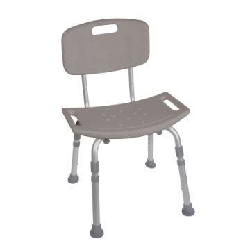 KD Aluminum Bath Bench with Back
