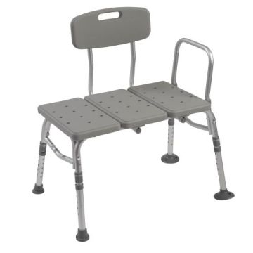 Plastic Transfer Bench with Adjustable Backrest