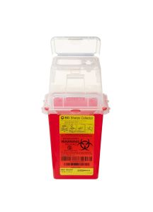 Red BD Phlebotomy Sharps Collector 1.5 Qt.