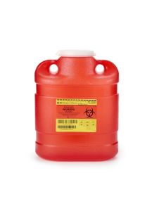 6.9 Quart Red BD Sharps Container with Regular Funnel Entry 305489