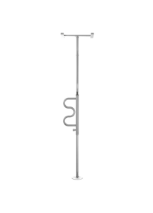 Stander Security Pole with Optional Curved Grab Bar
