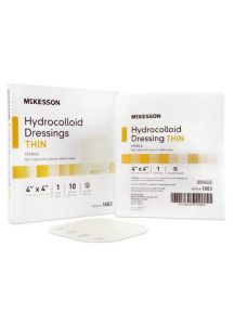 McKesson Hydrocolloid Dressing Thin 4 x 4 Inch - Sterile