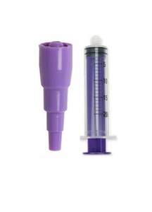 ENFit Tip Feed and Flush Syringe with Transition Connector - 5, 10, 20, 35, 60mL by Vesco Medical
