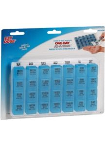 1-Day-at-a-Time Pill Organizer 8" x 5" x 3/4" - 67124