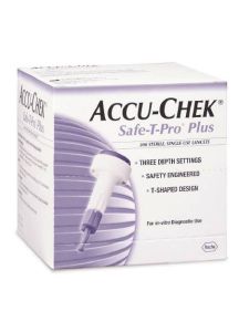 Accu-Chek Safe-T-Pro Plus Lancet - 3448622, Adjustable Depth 23 Gauge Needle, Retractable and Disposable Safety Lancet