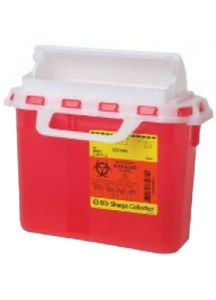 2 Gallon Red BD Sharps Container with Counterbalanced Door | Safe and Durable for Medical Use | BD