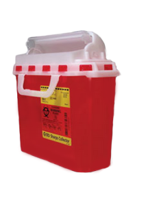 5.4 Quart Red BD Sharps Container with Counterbalanced Door 305517